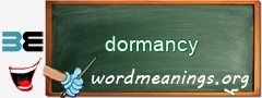 WordMeaning blackboard for dormancy